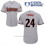 Maglia Baseball Uomo Arizona Diamondbacks 24 Yasmany Tomas Grigio Cool Base