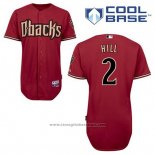 Maglia Baseball Uomo Arizona Diamondbacks 2 Aaron Hill Rosso Alternato Cool Base