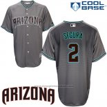 Maglia Baseball Uomo Arizona Diamondbacks 2 Jean Segura Cool Base Grigio