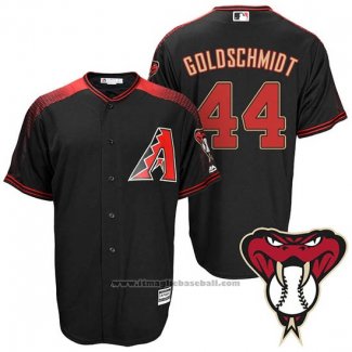 Maglia Baseball Uomo Arizona Diamondbacks 44 Paul Goldschmidt Nero Alternato