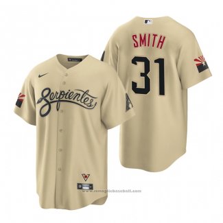 Maglia Baseball Uomo Arizona Diamondbacks Caleb Smith 2021 City Connect Replica Or