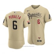 Maglia Baseball Uomo Arizona Diamondbacks David Peralta 2021 City Connect Autentico Or