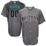 Maglia Baseball Uomo Arizona Diamondbacks Personalizzate Grigio