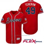 Maglia Baseball Uomo Atlanta Braves 49 Julio Teheran Rosso 2017 All Star Flex Base