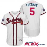 Maglia Baseball Uomo Atlanta Braves 5 Frojodie Freeman Braves Bianco 2017 All Star Flex Base