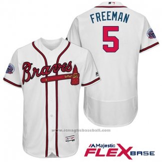 Maglia Baseball Uomo Atlanta Braves 5 Frojodie Freeman Braves Bianco 2017 All Star Flex Base