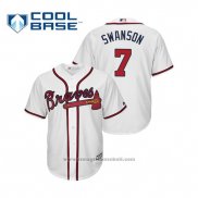 Maglia Baseball Uomo Atlanta Braves Dansby Swanson Cool Base Home 2019 Bianco