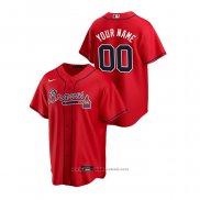 Maglia Baseball Uomo Atlanta Braves Personalizzate 2020 Replica Alternato Rosso