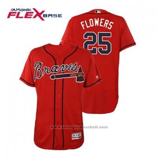 Maglia Baseball Uomo Atlanta Braves Tyler Flowers Flex Base Autentico Collezione Alternato 2019 Rosso