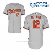 Maglia Baseball Uomo Baltimore Orioles 12 Alejandro de Aza Grigio Cool Base