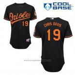 Maglia Baseball Uomo Baltimore Orioles 19 Chris Davis Nero Alternato Cool Base