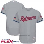 Maglia Baseball Uomo Baltimore Orioles 2017 Stelle E Strisce Grigio Flex Base