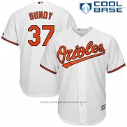 Maglia Baseball Uomo Baltimore Orioles 37 Dylan Bundy Bianco Cool Base