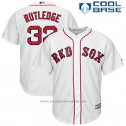 Maglia Baseball Uomo Boston Red Sox 32 Josh Rutledge Bianco Cool Base