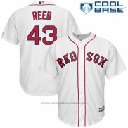 Maglia Baseball Uomo Boston Red Sox 43 Addison Reed Bianco Home Cool Base