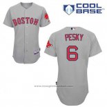Maglia Baseball Uomo Boston Red Sox 6 Johnny Pesky Grigio Cool Base