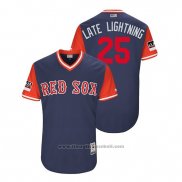 Maglia Baseball Uomo Boston Red Sox Steve Pearce 2018 LLWS Players Weekend Late Lightning Blu