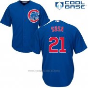 Maglia Baseball Uomo Chicago Cubs 21 Sammy Sosa Autentico Collection Cool Base