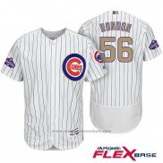 Maglia Baseball Uomo Chicago Cubs 56 Hector Rondon Bianco Or Flex Base