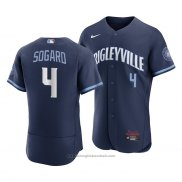 Maglia Baseball Uomo Chicago Cubs Eric Sogard 2021 City Connect Autentico Blu