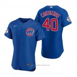 Maglia Baseball Uomo Chicago Cubs Willson Contreras Autentico 2020 Alternato Blu