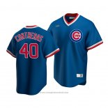 Maglia Baseball Uomo Chicago Cubs Willson Contreras Cooperstown Collection Road Blu