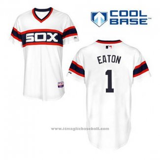 Maglia Baseball Uomo Chicago White Sox 1 Adam Eaton Bianco Alternato Cool Base