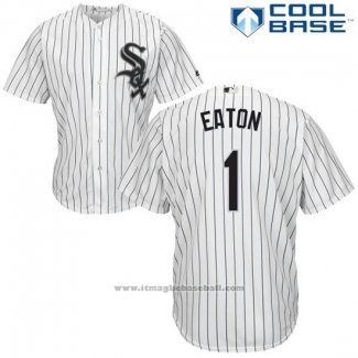 Maglia Baseball Uomo Chicago White Sox 1 Adam Eaton Bianco Autentico Collection Cool Base