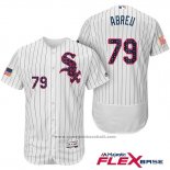 Maglia Baseball Uomo Chicago White Sox 2017 Stelle E Strisce 79 Jose Abreu Bianco Flex Base