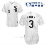Maglia Baseball Uomo Chicago White Sox Harold Baines 3 Bianco Home Cool Base