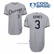 Maglia Baseball Uomo Chicago White Sox Harold Baines 3 Grigio Cool Base