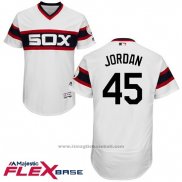 Maglia Baseball Uomo Chicago White Sox Michael Jordan 45 Autentico Collection Flex Base Bianco Giocatore
