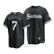 Maglia Baseball Uomo Chicago White Sox Tim Anderson 2021 City Connect Replica Nero