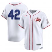 Maglia Baseball Uomo Cincinnati Reds 2024 Jackie Robinson Day Home Limited Bianco
