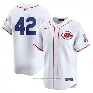 Maglia Baseball Uomo Cincinnati Reds 2024 Jackie Robinson Day Home Limited Bianco