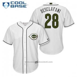 Maglia Baseball Uomo Cincinnati Reds 28 Anthony Desclafani Bianco 2018 Alternato Cool Base