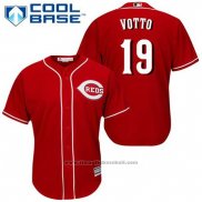 Maglia Baseball Uomo Cincinnati Reds Joey Votto 19 Rosso Alternato Cool Base