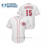 Maglia Baseball Uomo Cincinnati Reds Nick Senzel Cool Base Bianco