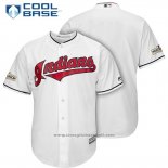 Maglia Baseball Uomo Cleveland Indians 2017 Postseason Bianco Cool Base