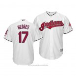 Maglia Baseball Uomo Cleveland Indians Austin Hedges Cool Base Home Bianco