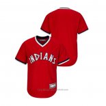Maglia Baseball Uomo Cleveland Indians Cooperstown Collection Big & Tall Rosso