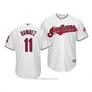 Maglia Baseball Uomo Cleveland Indians Jose Ramirez Cool Base Home Bianco