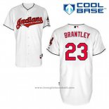 Maglia Baseball Uomo Cleveland Indians Michael Brantley 23 Bianco Home Cool Base