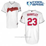 Maglia Baseball Uomo Cleveland Indians Michael Brantley 23 Bianco Home Cool Base