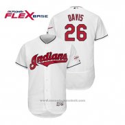 Maglia Baseball Uomo Cleveland Indians Rajai Davis 2019 All Star Patch Flex Base Bianco