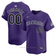 Maglia Baseball Uomo Colorado Rockies Alternato Limited Personalizzate Viola