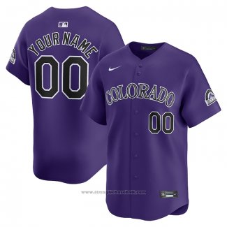 Maglia Baseball Uomo Colorado Rockies Alternato Limited Personalizzate Viola