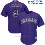 Maglia Baseball Uomo Colorado Rockies Dj Lemahieu 9 Viola Cool Base