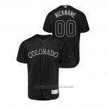 Maglia Baseball Uomo Colorado Rockies Personalizzate 2019 Players Weekend Autentico Nero