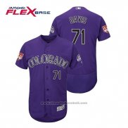 Maglia Baseball Uomo Colorado Rockies Wade Davis Flex Base Allenamento Primaverile 2019 Viola